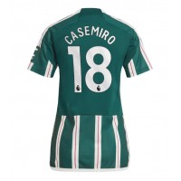 Zenski Nogometni Dres Manchester United Casemiro #18 Gostujuci 2023-24 Kratak Rukav